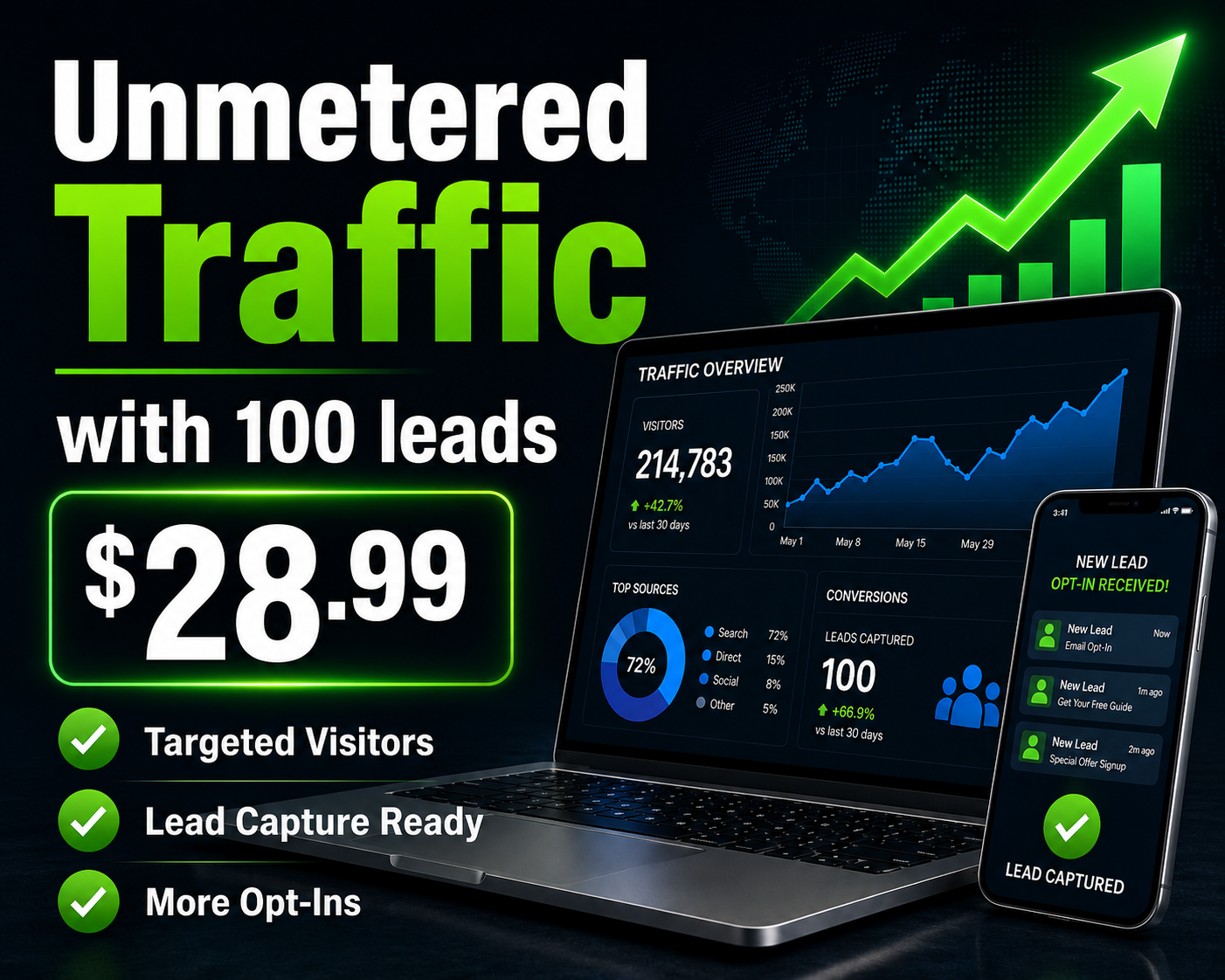 50 Leads package - $28.99